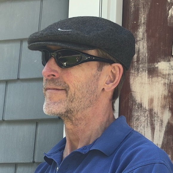 Nike | Vintage unisex Gray Wool Blend Embroidered Swoosh Pageboy Snap Golf Cap L - Picture 3 of 15